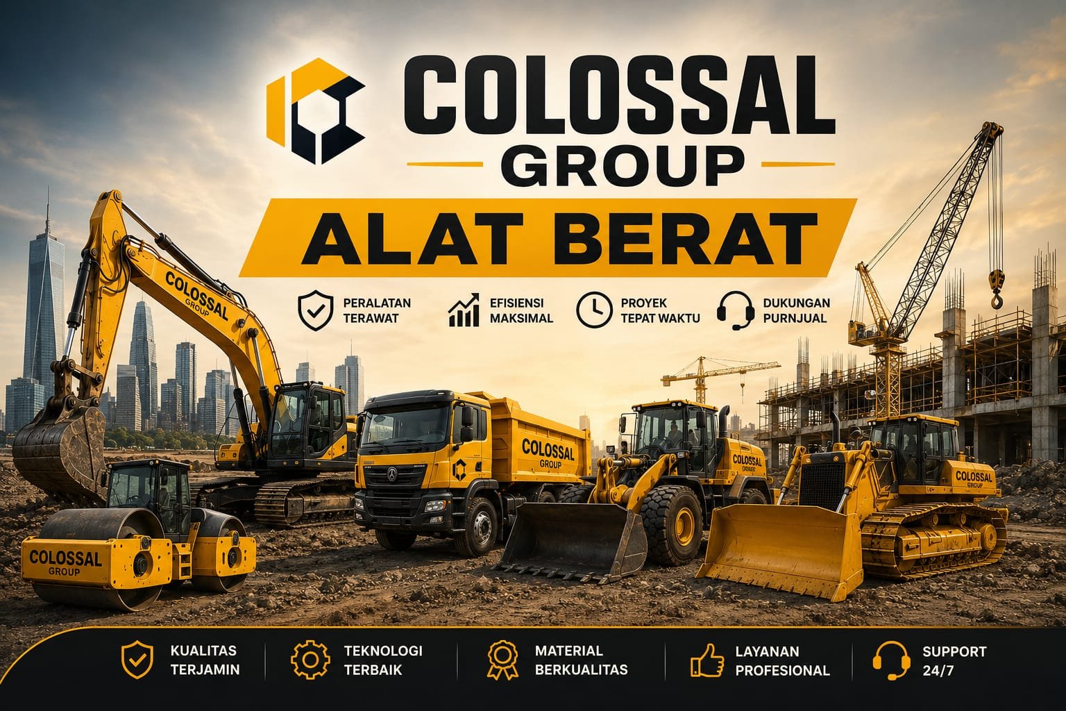 Sewa alat berat Kembangan untuk proyek konstruksi